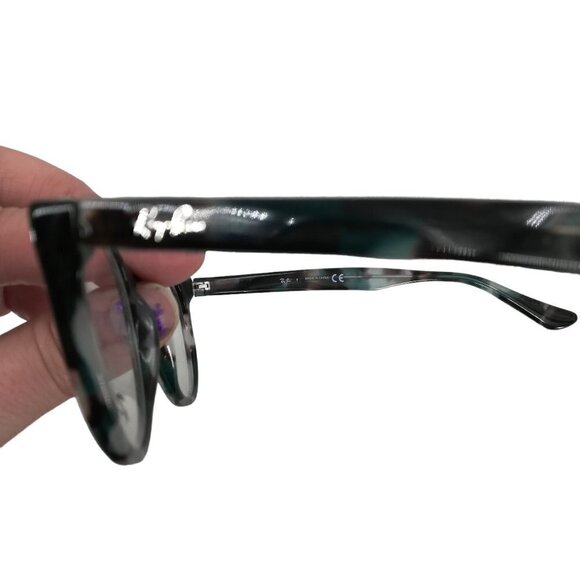 Ray-Ban Round Tortoise Shell Plastic Eyeglass Frames 5390 5949 50-19-145 Blue - Picture 7 of 10